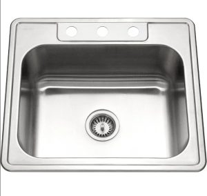 Brushed Stainless Top-Mount Kitchen Sink